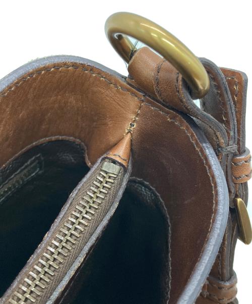 PRADA（プラダ）PRADA (プラダ) バケットレザーワンショルダーバッグ ブラウンの古着・服飾アイテム