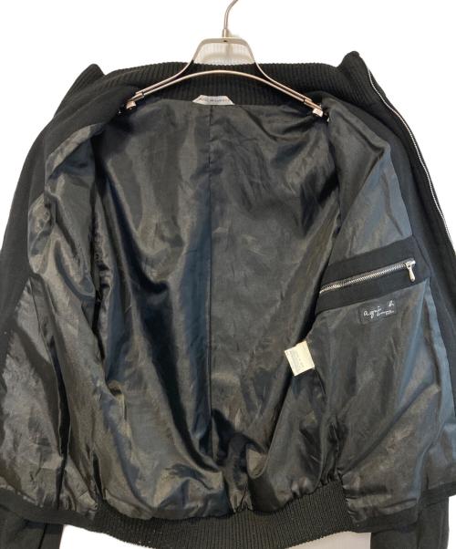 agnes b homme（アニエスベーオム）agnes b homme (アニエスベーオム) WOOL ZIP BLOUSON ブラック サイズ:46の古着・服飾アイテム