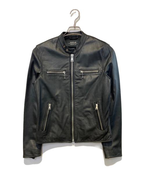 REPLAY（リプレイ）REPLAY (リプレイ) シングルライダースジャケット ブラック サイズ:Sの古着・服飾アイテム
