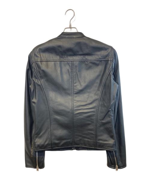 REPLAY（リプレイ）REPLAY (リプレイ) シングルライダースジャケット ブラック サイズ:Sの古着・服飾アイテム