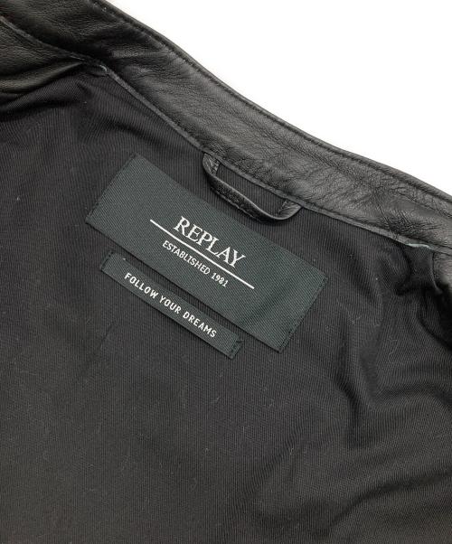 REPLAY（リプレイ）REPLAY (リプレイ) シングルライダースジャケット ブラック サイズ:Sの古着・服飾アイテム