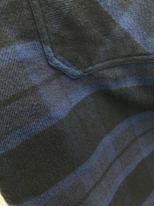 JJJJound（ジョウンド）JJJJound (ジョウンド) Thermal Shirt ネイビー×ブラック サイズ:Mの古着・服飾アイテム