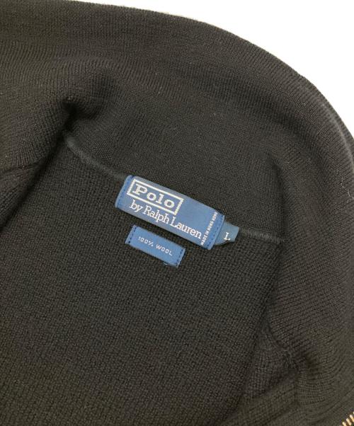 POLO RALPH LAUREN（ポロ・ラルフローレン）POLO RALPH LAUREN (ポロ・ラルフローレン) ドライバーズニット ブラック サイズ:Lの古着・服飾アイテム