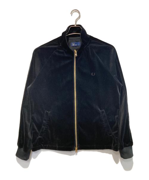 FRED PERRY（フレッドペリー）FRED PERRY (フレッドペリー) ベロアトラックジャケット ブラック サイズ:Lの古着・服飾アイテム