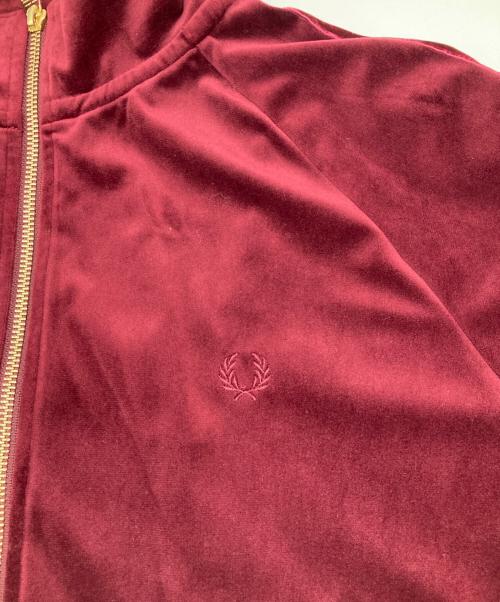 FRED PERRY（フレッドペリー）FRED PERRY (フレッドペリー) ベロアトラックジャケット レッド サイズ:Lの古着・服飾アイテム