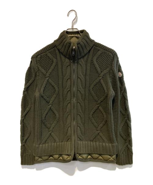 MONCLER（モンクレール）MONCLER (モンクレール) MAGLIONE TRICOT CARDIGAN オリーブ サイズ:Lの古着・服飾アイテム