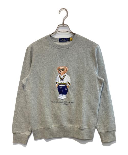 POLO RALPH LAUREN（ポロ・ラルフローレン）POLO RALPH LAUREN (ポロ・ラルフローレン) ポロベアープリントスウェット グレー サイズ:Sの古着・服飾アイテム