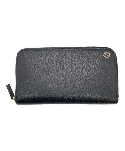 GUCCI（グッチ）GUCCI (グッチ) インターロッキングG 長財布 ブラックの古着・服飾アイテム