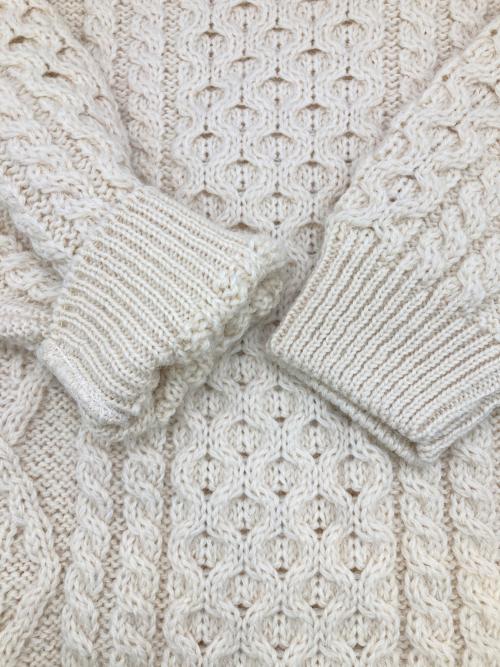 Carraig Donn（キャレイグ ドン）Carraig Donn (キャレイグ ドン) ［古着］ウールケーブルニット アイボリー サイズ:不明の古着・服飾アイテム