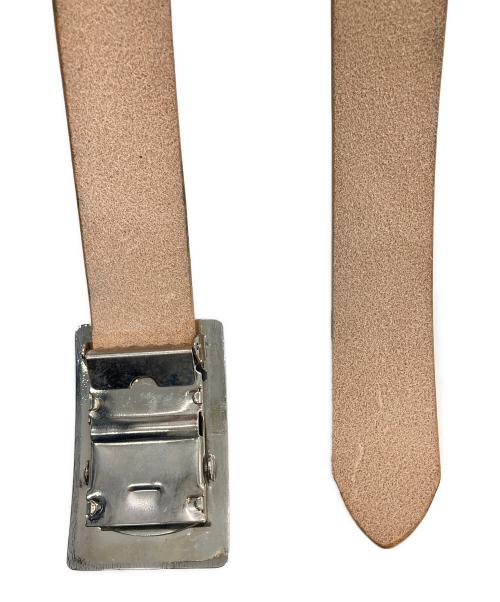HUMAN MADE（ヒューマンメイド）HUMAN MADE (ヒューマンメイド) SOUVENIR LEATHER BELT ベージュの古着・服飾アイテム