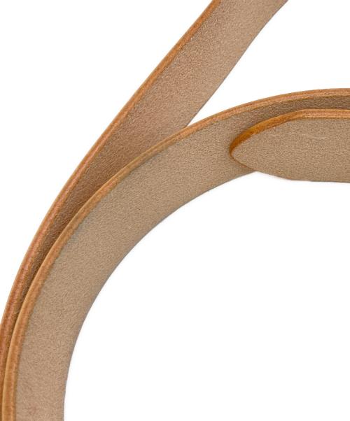 HUMAN MADE（ヒューマンメイド）HUMAN MADE (ヒューマンメイド) SOUVENIR LEATHER BELT ベージュの古着・服飾アイテム