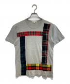 COMME des GARCONSコムデギャルソン）の古着「パッチワーククルーネックTシャツ」｜グレー