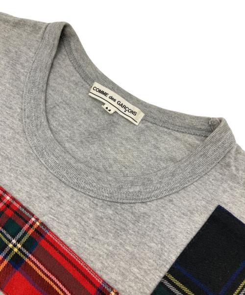 COMME des GARCONS（コムデギャルソン）COMME des GARCONS (コムデギャルソン) パッチワーククルーネックTシャツ グレー サイズ:Mの古着・服飾アイテム