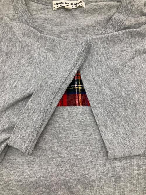 COMME des GARCONS（コムデギャルソン）COMME des GARCONS (コムデギャルソン) パッチワーククルーネックTシャツ グレー サイズ:Mの古着・服飾アイテム