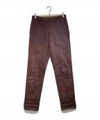 COMME des GARCONS HOMMEコムデギャルソン オム）の古着「ストレートパンツ」｜ブラウン