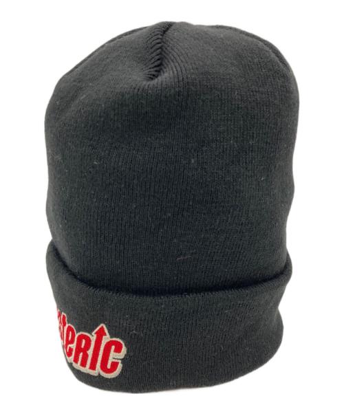 Hysteric Glamour（ヒステリックグラマー）Hysteric Glamour (ヒステリックグラマー) TWO WAY LOGO 刺繍ワッチキャップ ブラック サイズ:FREEの古着・服飾アイテム