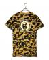 A BATHING APE (アベイシングエイプ) カモフラカットソーワンピース ベージュ×カーキ サイズ:S：7000円
