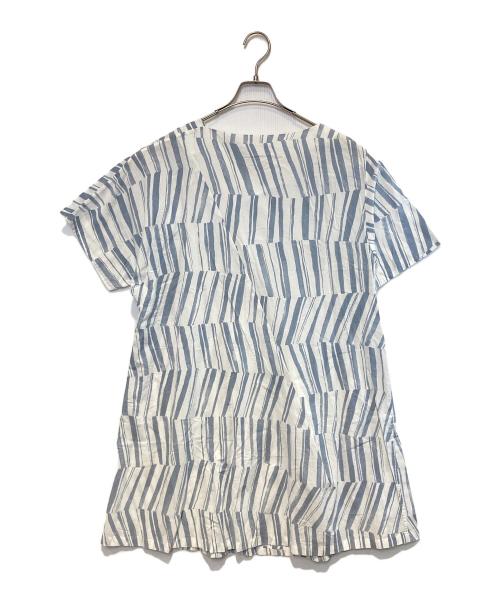 mina perhonen（ミナ ペルホネン）mina perhonen (ミナ ペルホネン) wind wallワンピース ホワイト×ブルー サイズ:38の古着・服飾アイテム