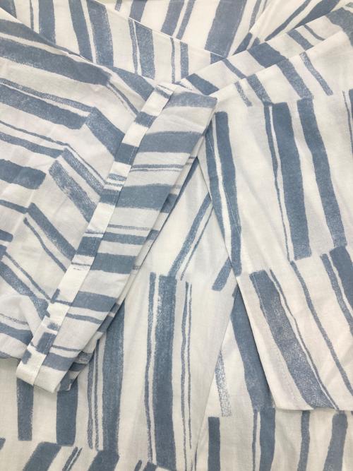 mina perhonen（ミナ ペルホネン）mina perhonen (ミナ ペルホネン) wind wallワンピース ホワイト×ブルー サイズ:38の古着・服飾アイテム