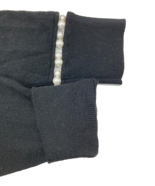 GIVENCHY（ジバンシィ）GIVENCHY (ジバンシィ) パールデザインシルク混ニット ブラック サイズ:Sの古着・服飾アイテム