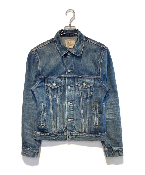 POLO RALPH LAUREN（ポロ・ラルフローレン）POLO RALPH LAUREN (ポロ・ラルフローレン) フェイデッドデニムトラッカージャケット インディゴ サイズ:Ｓの古着・服飾アイテム