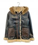 AVIREXアヴィレックス）の古着「B-7ラムレザージャケット」｜ブラック