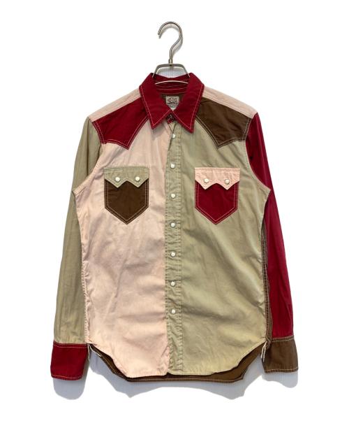 THE REAL McCOY'S（ザ・リアルマッコイズ）THE REAL McCOY'S (ザ・リアルマッコイズ) ［古着］ウエスタンシャツ レッド×ブラウン サイズ:14の古着・服飾アイテム