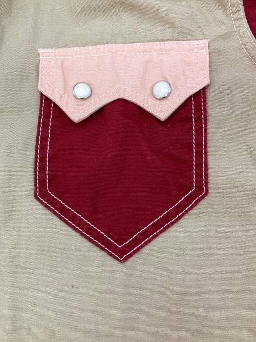 THE REAL McCOY'S（ザ・リアルマッコイズ）THE REAL McCOY'S (ザ・リアルマッコイズ) ［古着］ウエスタンシャツ レッド×ブラウン サイズ:14の古着・服飾アイテム