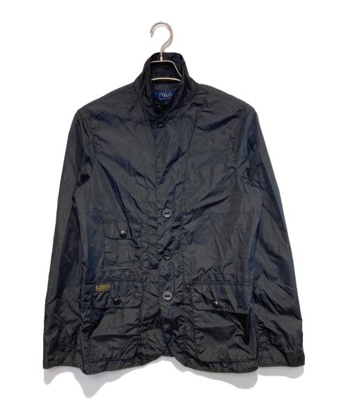 POLO RALPH LAUREN（ポロ・ラルフローレン）POLO RALPH LAUREN (ポロ・ラルフローレン) ナイロンモーターサイクルジャケット ブラック サイズ:Sの古着・服飾アイテム