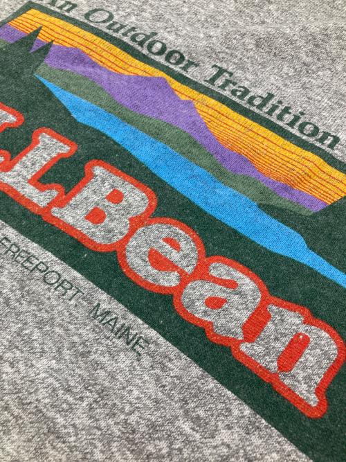 L.L.Bean made by Champion（エルエルビーン メイドバイチャンピオン）L.L.Bean made by Champion (エルエルビーン メイドバイチャンピオン) ［古着］プリントカットソー グレー サイズ:Lの古着・服飾アイテム