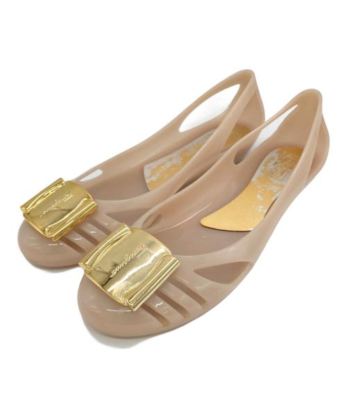 Salvatore Ferragamo（サルヴァトーレ フェラガモ）Salvatore Ferragamo (サルヴァトーレ フェラガモ) ラバーパンプス ピンク サイズ:6の古着・服飾アイテム