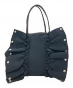 Raptureラプチャー）の古着「パールフリルトートバッグ」｜ネイビー