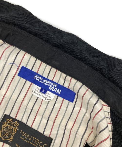 JUNYA WATANABE CdG MAN（ジュンヤ ワタナベ コム デ ギャルソン マン）JUNYA WATANABE CdG MAN (ジュンヤ ワタナベ コム デ ギャルソン マン) ウール麻ツイル縮絨シャツ ブラック サイズ:Ｓの古着・服飾アイテム