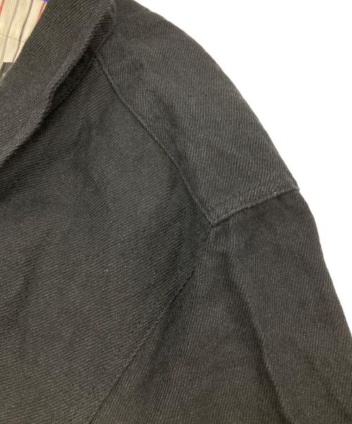 JUNYA WATANABE CdG MAN（ジュンヤ ワタナベ コム デ ギャルソン マン）JUNYA WATANABE CdG MAN (ジュンヤ ワタナベ コム デ ギャルソン マン) ウール麻ツイル縮絨シャツ ブラック サイズ:Ｓの古着・服飾アイテム