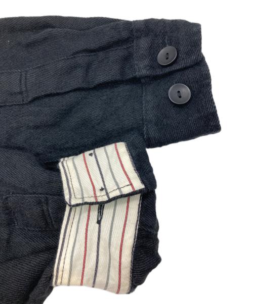 JUNYA WATANABE CdG MAN（ジュンヤ ワタナベ コム デ ギャルソン マン）JUNYA WATANABE CdG MAN (ジュンヤ ワタナベ コム デ ギャルソン マン) ウール麻ツイル縮絨シャツ ブラック サイズ:Ｓの古着・服飾アイテム