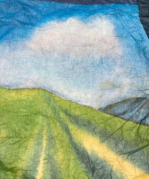 LESLIE JORDAN（レスリージョーダン）LESLIE JORDAN (レスリージョーダン) ［古着］ペーパージャケット ブルー サイズ:Mの古着・服飾アイテム