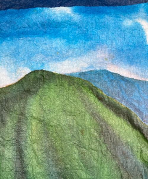 LESLIE JORDAN（レスリージョーダン）LESLIE JORDAN (レスリージョーダン) ［古着］ペーパージャケット ブルー サイズ:Mの古着・服飾アイテム