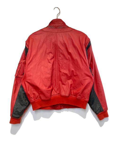POTLATCH（ポトラッチ）POTLATCH (ポトラッチ) ［古着］パディングレザーレーシングジャケット レッド サイズ:Lの古着・服飾アイテム