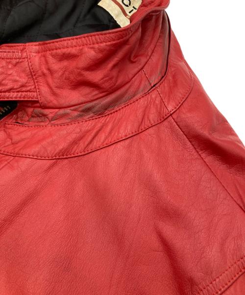 POTLATCH（ポトラッチ）POTLATCH (ポトラッチ) ［古着］パディングレザーレーシングジャケット レッド サイズ:Lの古着・服飾アイテム
