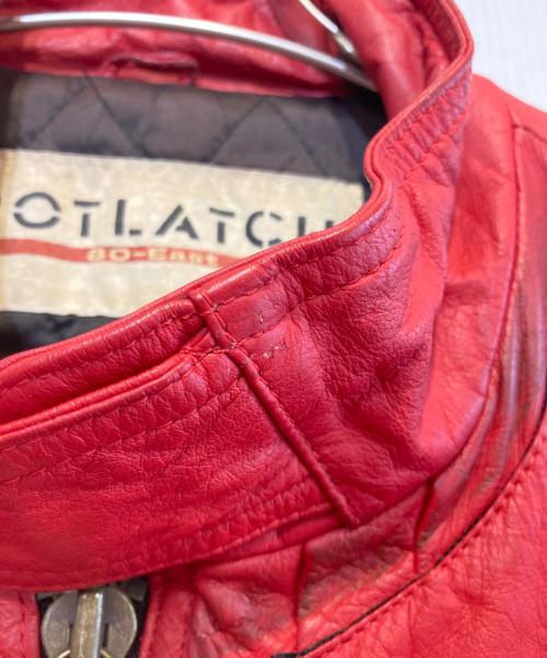 POTLATCH（ポトラッチ）POTLATCH (ポトラッチ) ［古着］パディングレザーレーシングジャケット レッド サイズ:Lの古着・服飾アイテム