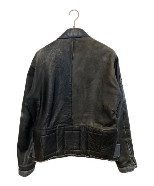 古着ジャケット（フルギジャケット）古着ジャケット (フルギジャケット) ［古着］ライダースジャケット ブラック×ネイビー サイズ:56の古着・服飾アイテム