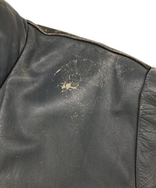 古着ジャケット（フルギジャケット）古着ジャケット (フルギジャケット) ［古着］ライダースジャケット ブラック×ネイビー サイズ:56の古着・服飾アイテム