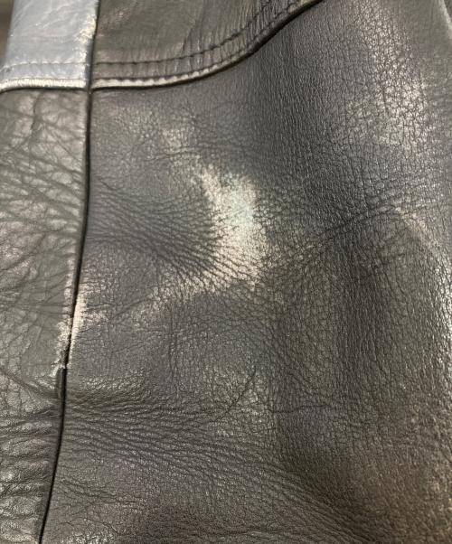 古着ジャケット（フルギジャケット）古着ジャケット (フルギジャケット) ［古着］ライダースジャケット ブラック×ネイビー サイズ:56の古着・服飾アイテム