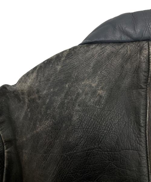 古着ジャケット（フルギジャケット）古着ジャケット (フルギジャケット) ［古着］ライダースジャケット ブラック×ネイビー サイズ:56の古着・服飾アイテム