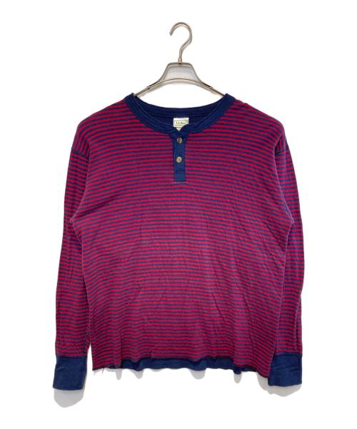 L.L.Bean（エルエルビーン マウンテンパーカー）L.L.Bean (エルエルビーン) ［古着］ダブルフェイスヘンリーネックカットソー レッド×ネイビー サイズ:Lの古着・服飾アイテム