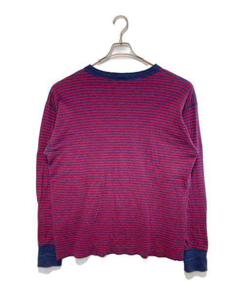 L.L.Bean（エルエルビーン マウンテンパーカー）L.L.Bean (エルエルビーン) ［古着］ダブルフェイスヘンリーネックカットソー レッド×ネイビー サイズ:Lの古着・服飾アイテム