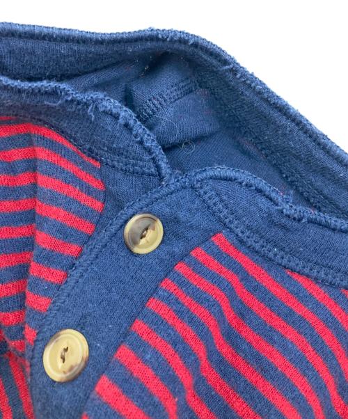 L.L.Bean（エルエルビーン マウンテンパーカー）L.L.Bean (エルエルビーン) ［古着］ダブルフェイスヘンリーネックカットソー レッド×ネイビー サイズ:Lの古着・服飾アイテム