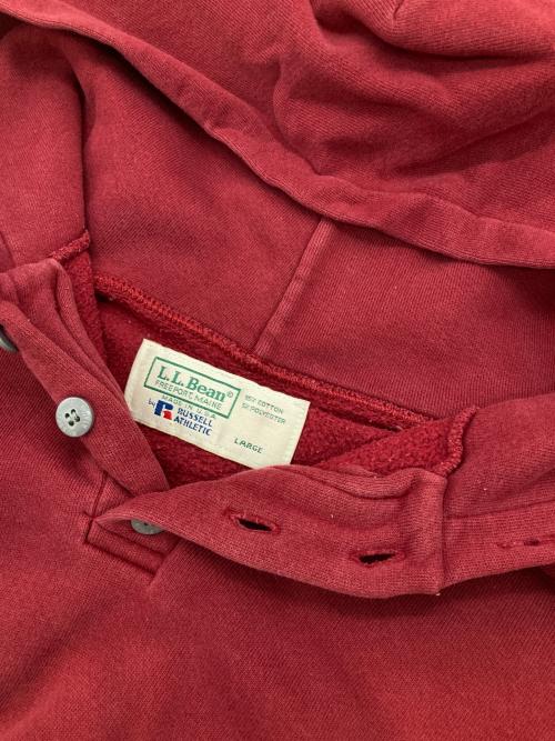L.L.Bean（エルエルビーン）L.L.Bean (エルエルビーン) RUSSELL ATHLETIC (ラッセルアスレチック) ［古着］ヘンリーネックパーカー レッド サイズ:Lの古着・服飾アイテム
