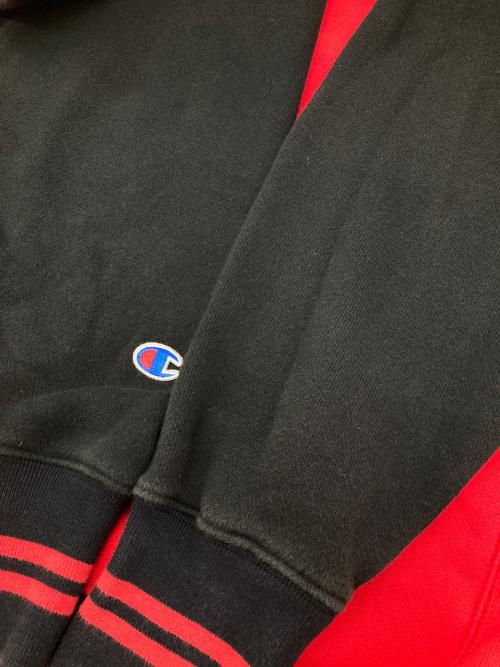 Champion（チャンピオン）Champion (チャンピオン) ［古着］バイカラースウェット レッド×ブラック サイズ:Lの古着・服飾アイテム