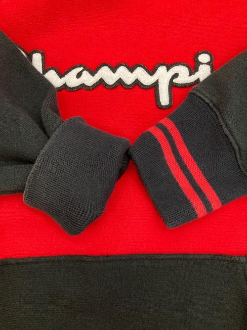 Champion（チャンピオン）Champion (チャンピオン) ［古着］バイカラースウェット レッド×ブラック サイズ:Lの古着・服飾アイテム